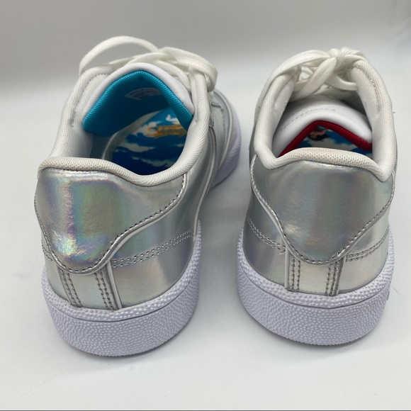Reebok Club C 85 clear metallic lace up Sneaker, Wonder Women Size 6.5 - Picture 3 of 6